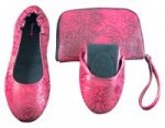 Tipsyfeet Burgundy Red Foldable Shoe